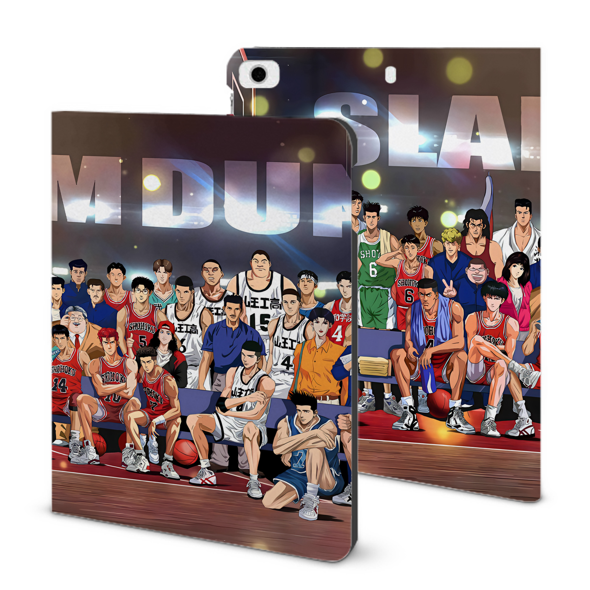 （画像用） SLAM DUNK／スラムダンク IPad ケース ブック型 PUレザー TPU 耐衝撃 軽量 薄型 ペン収納なし 全面保護 IPad 各モデル対応